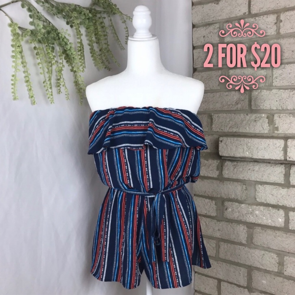 2 for $20/ Papermoon Striped Romper NWT